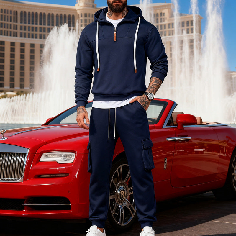 Mens Sports Hoodie And Sweatpants Set