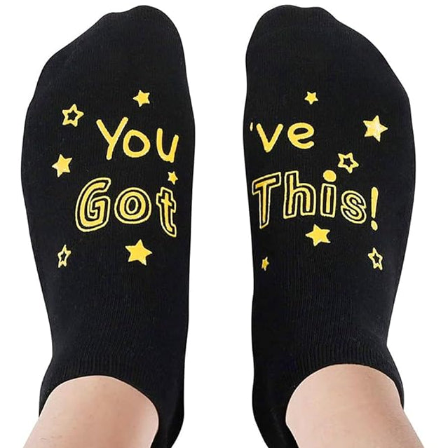 Creative Trendy Socks With Letter Jacquard Patterns On The Sole