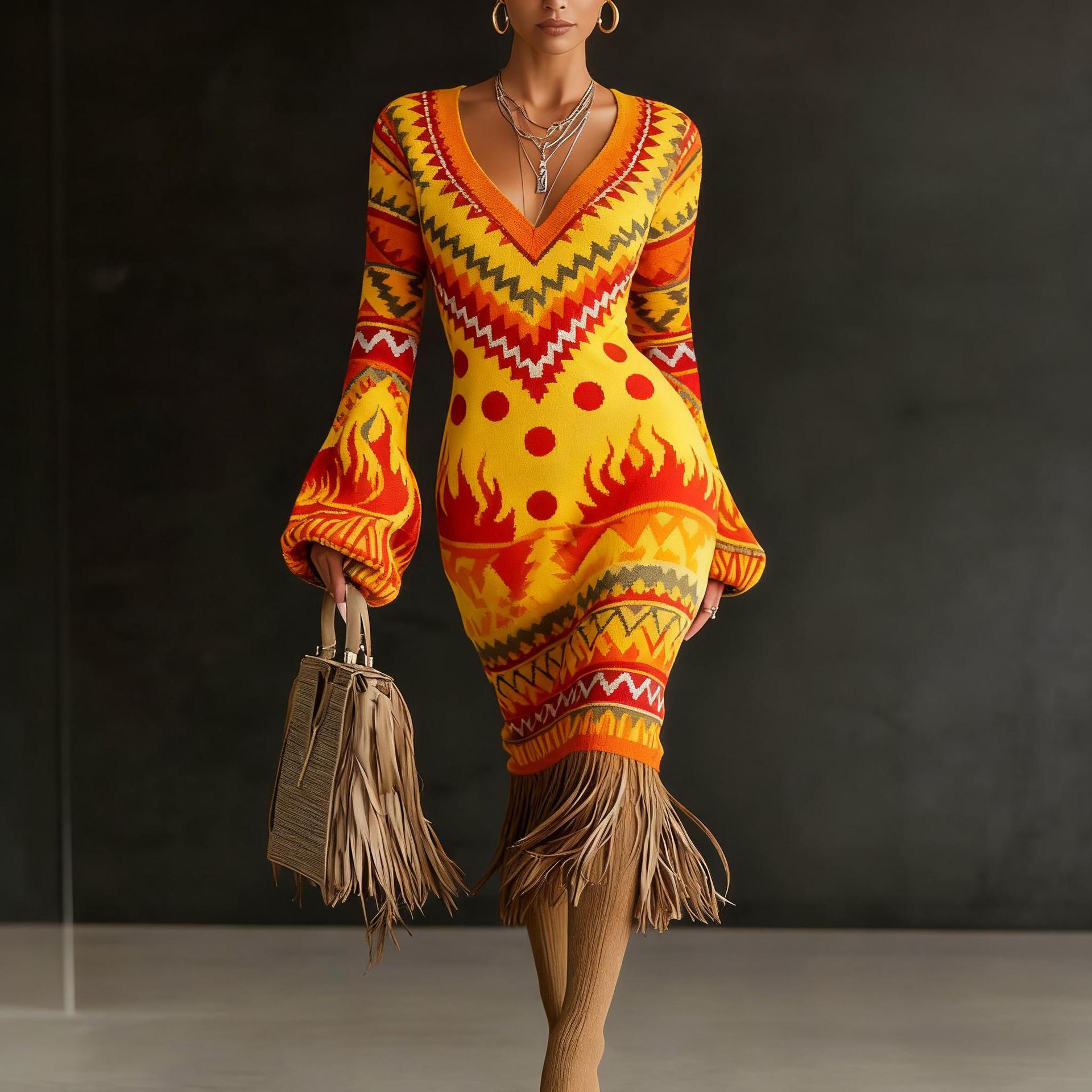 Creative Knitted Sweater Dresses For Women