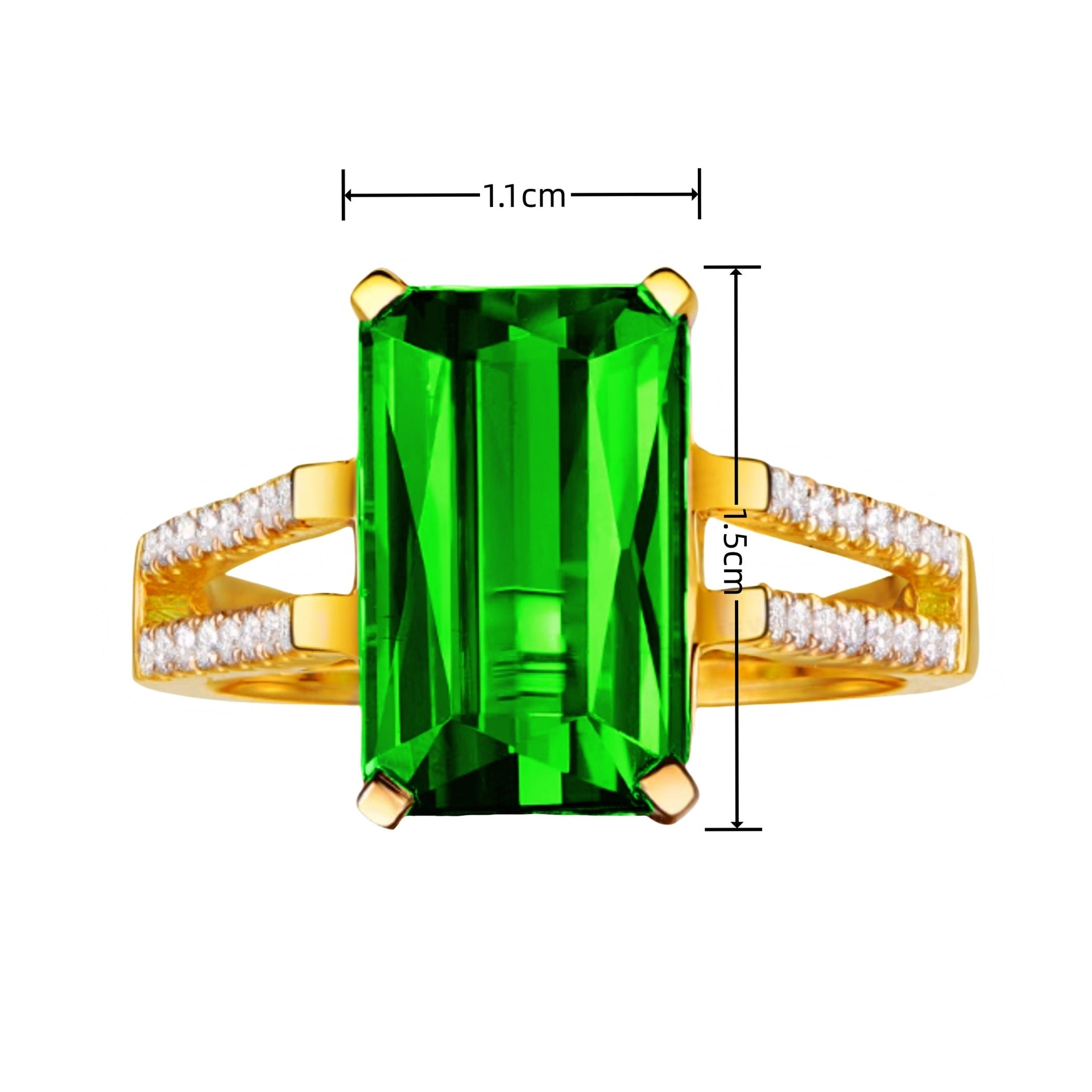 Womens Fashion Adjustable Rectangular Diamond Ring