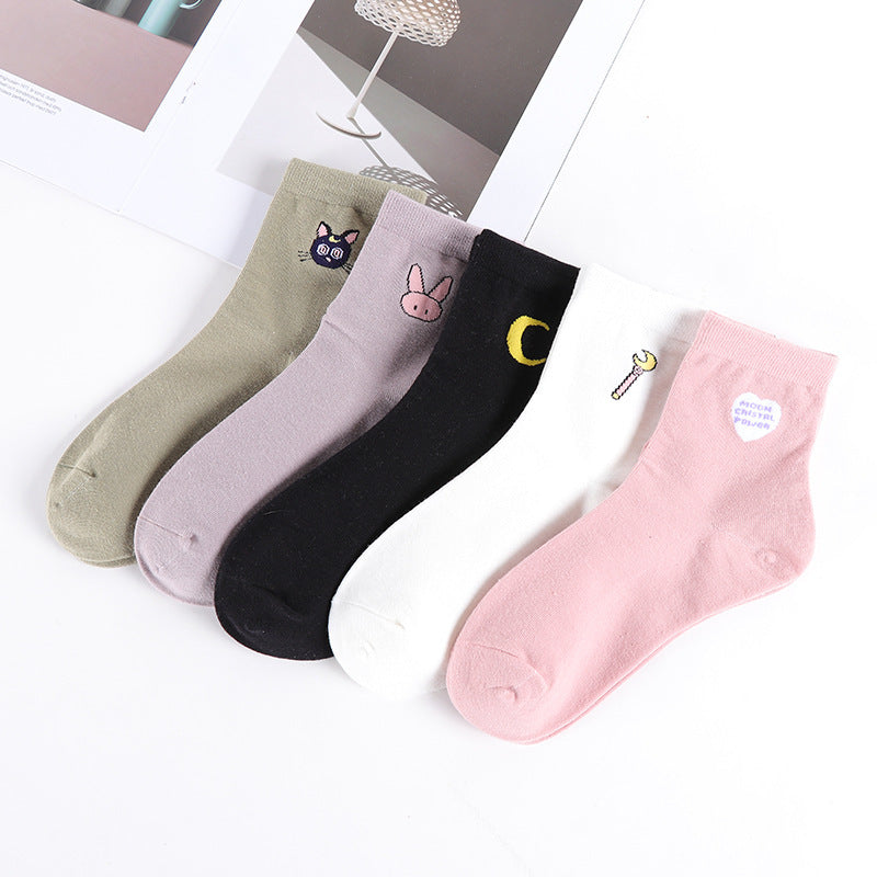 Womens Cotton Socks Short Style