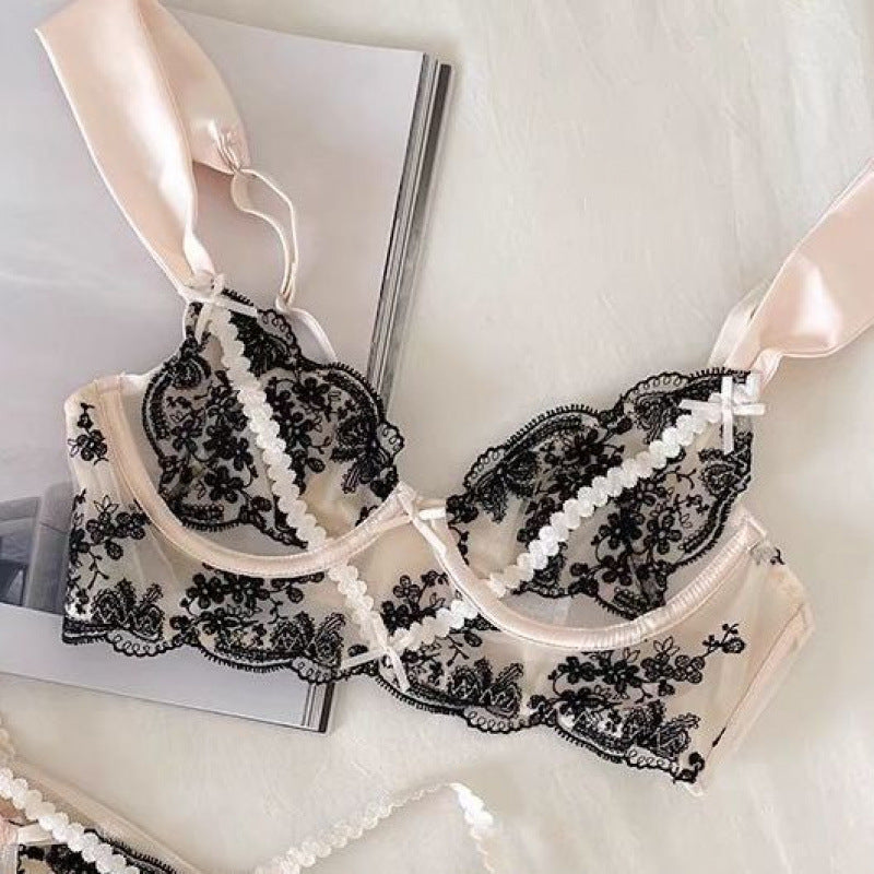 Lace Lingerie With Delicate Embroidery A Bra And Underwear Set