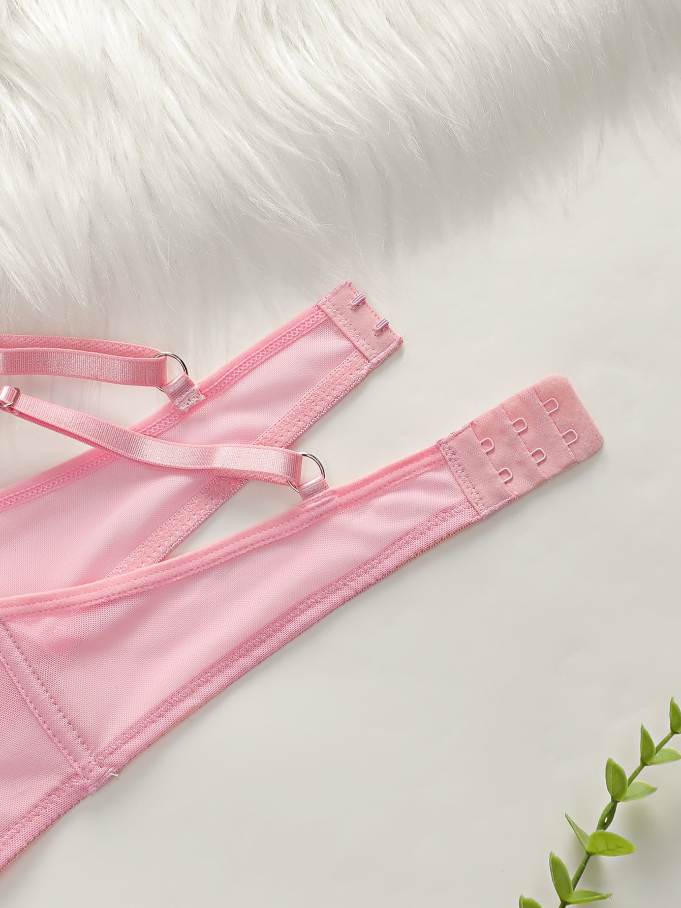 Lace Mesh Embroidered Lingerie, Transparent Ultra-thin Bra For Large Busts, Women's Underwear Set, Push-up Sexy Bra