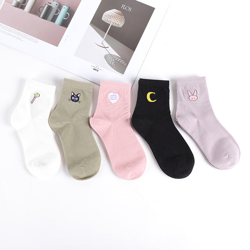 Womens Cotton Socks Short Style