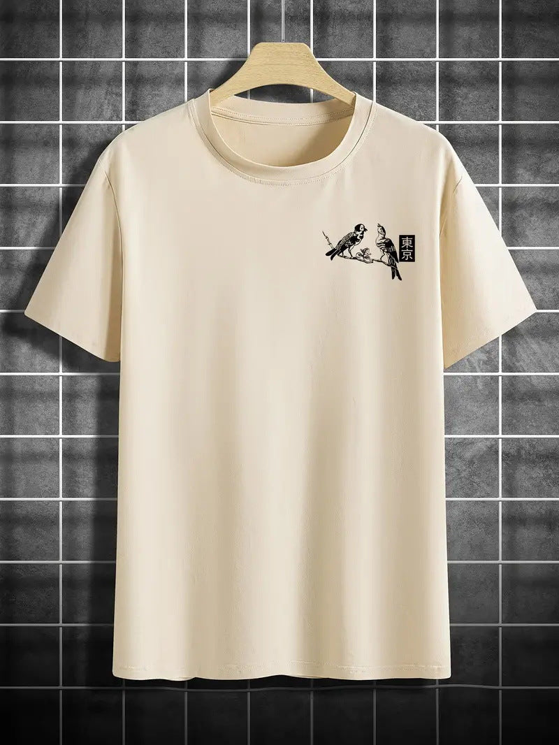 Retro Loose-fit Short-sleeve Printed T-shirt