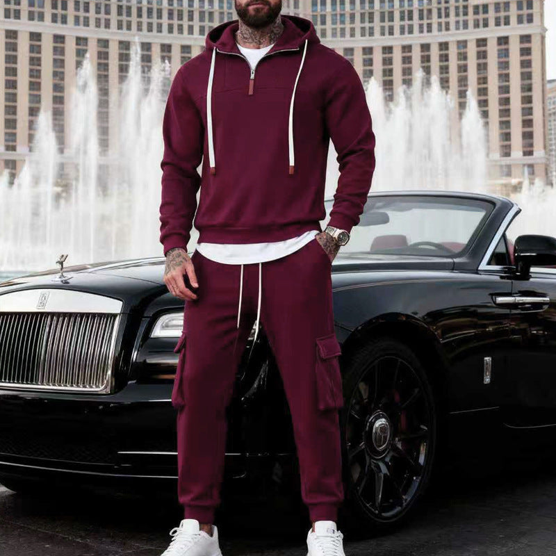 Mens Sports Hoodie And Sweatpants Set