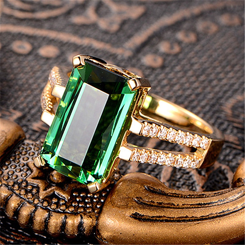 Womens Fashion Adjustable Rectangular Diamond Ring