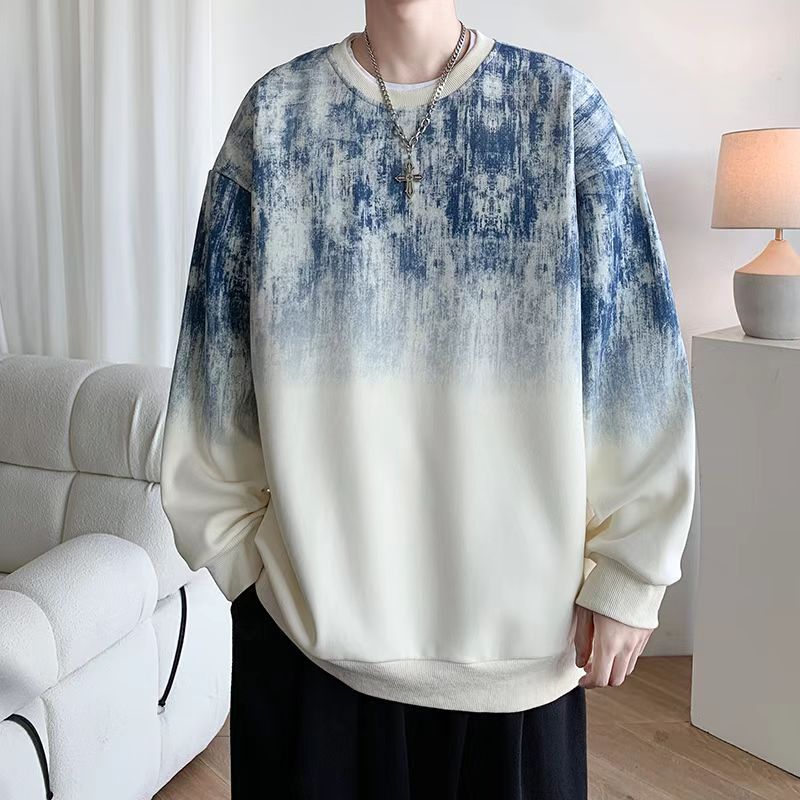 New Tie Dye Crew Neck Hoodie For Men