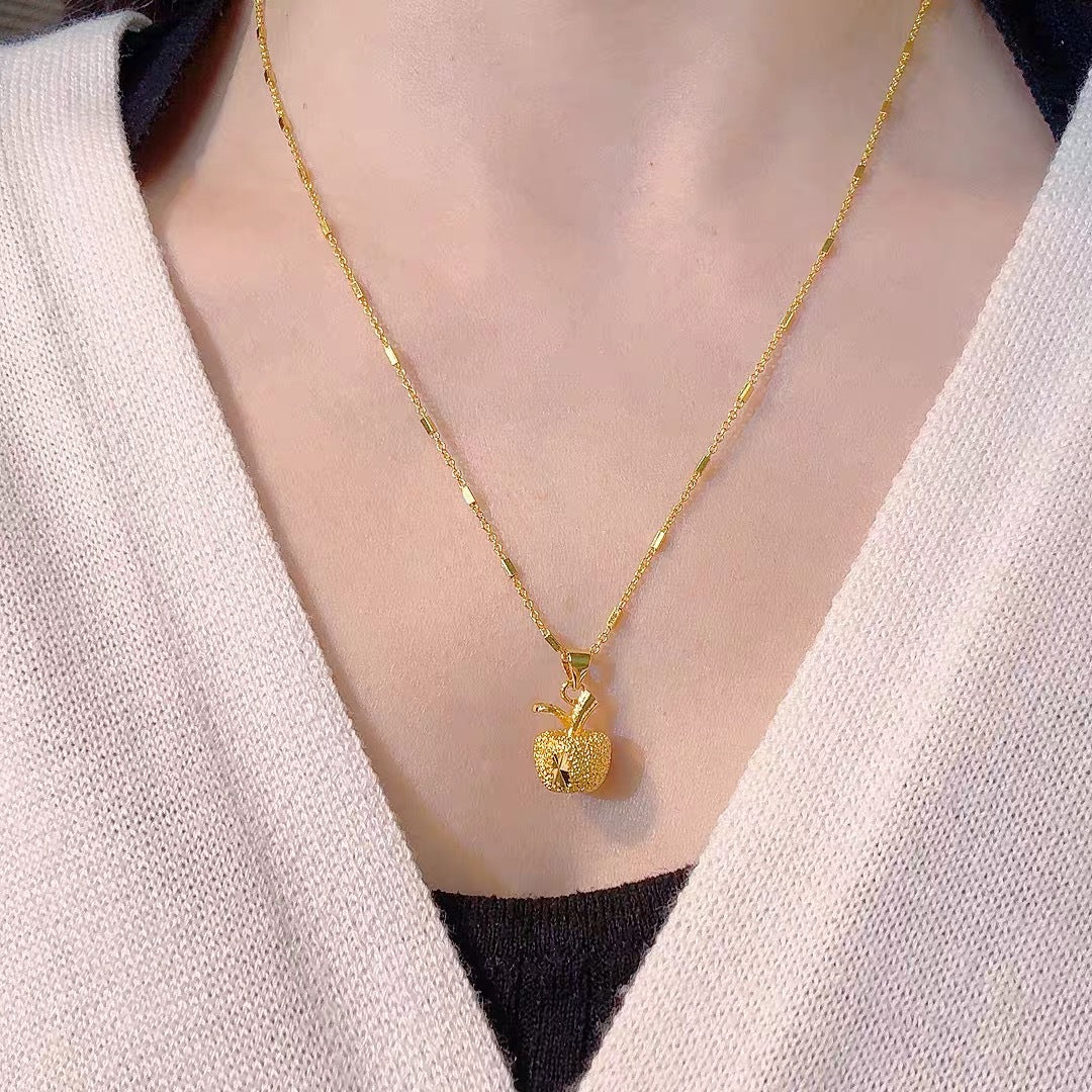 Alloy Necklace Sparkling Pendant Necklace