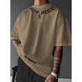 Oversized T-shirt With Eye-catching Letter Print For Breathability