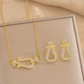 Hot Selling Horseshoe Buckle Necklace Women's Versatile Set