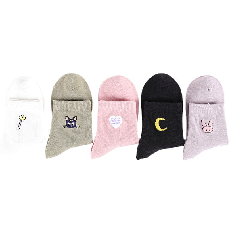 Womens Cotton Socks Short Style