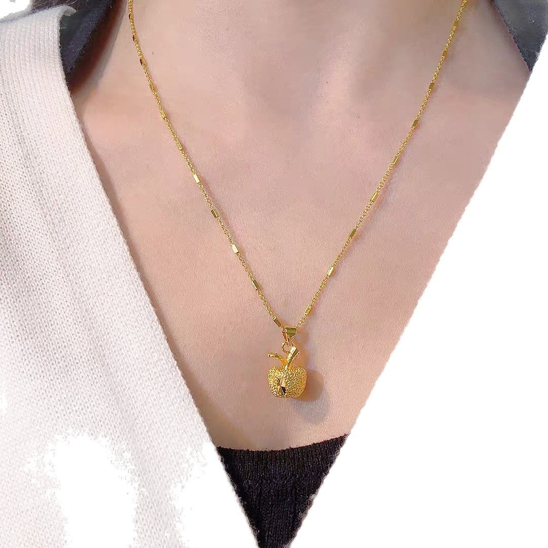 Alloy Necklace Sparkling Pendant Necklace