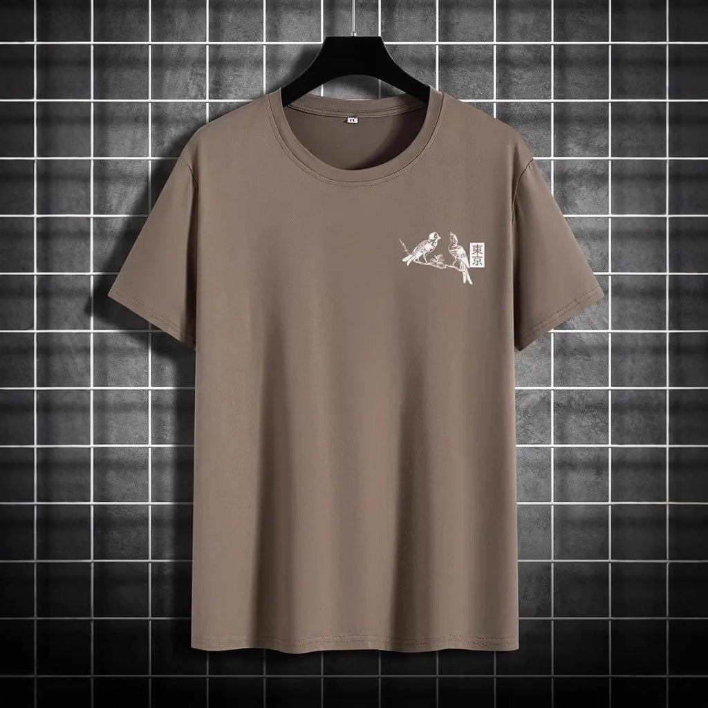 Retro Loose-fit Short-sleeve Printed T-shirt