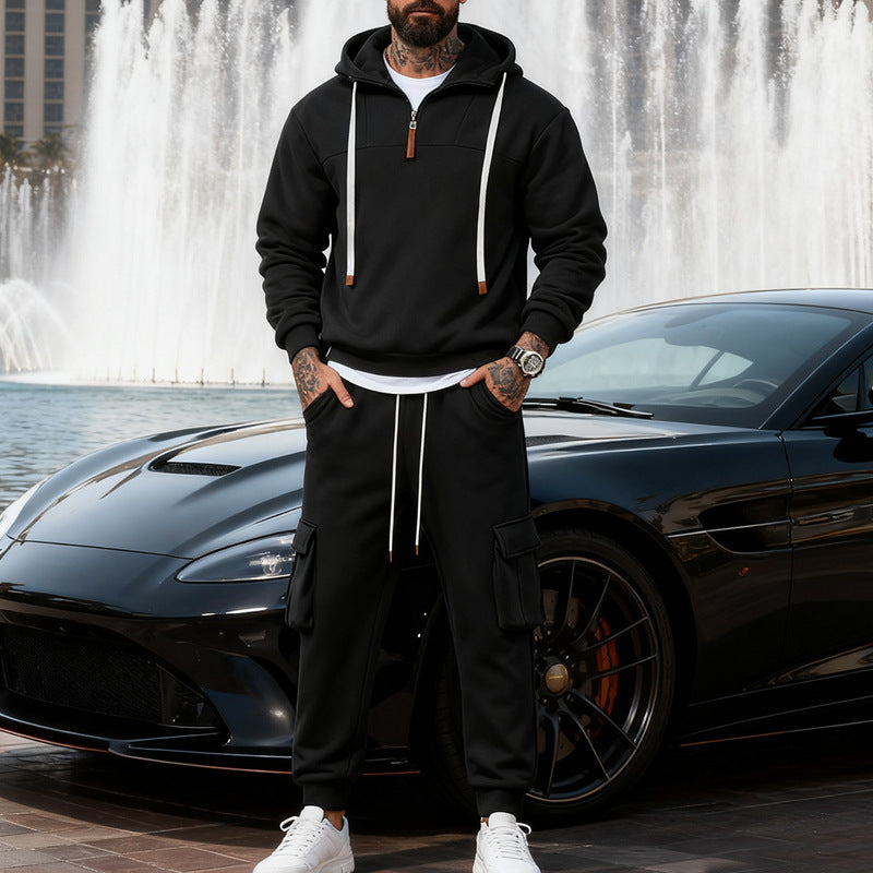 Mens Sports Hoodie And Sweatpants Set