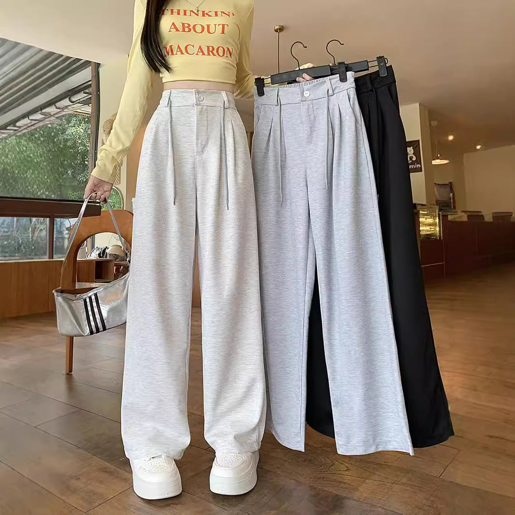 Womens Highwaisted Gray Suit Pants