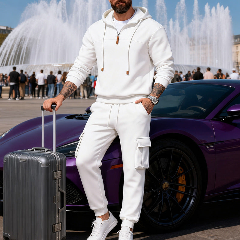 Mens Sports Hoodie And Sweatpants Set