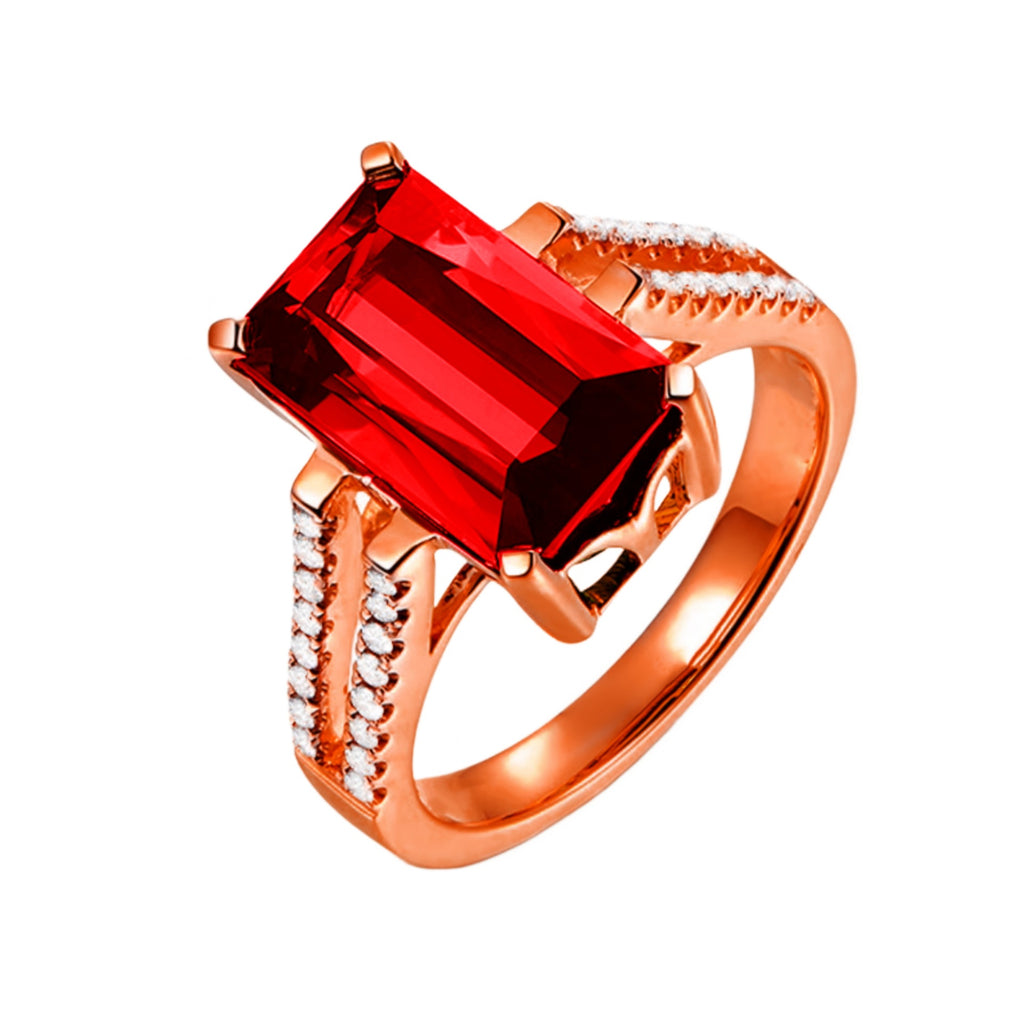 Womens Fashion Adjustable Rectangular Diamond Ring