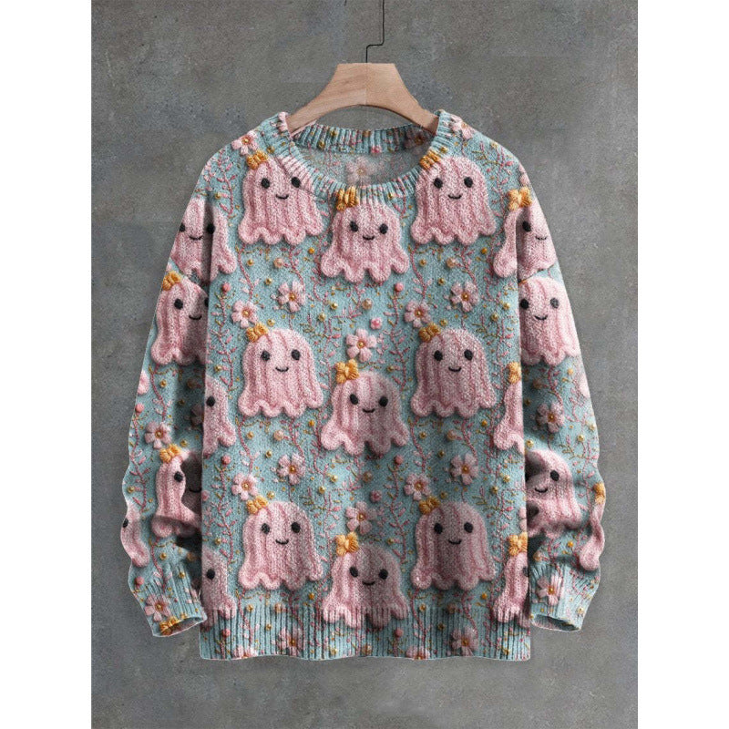 Mens 3D Crew Neck Sweatshirt With Bold Needle Digital Print