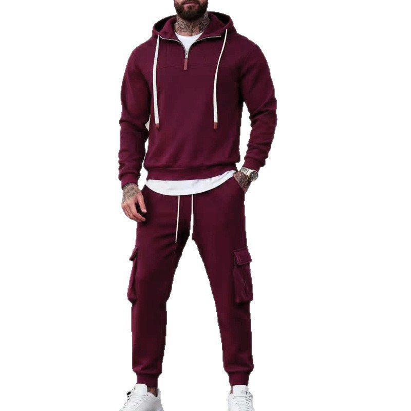 Mens Sports Hoodie And Sweatpants Set