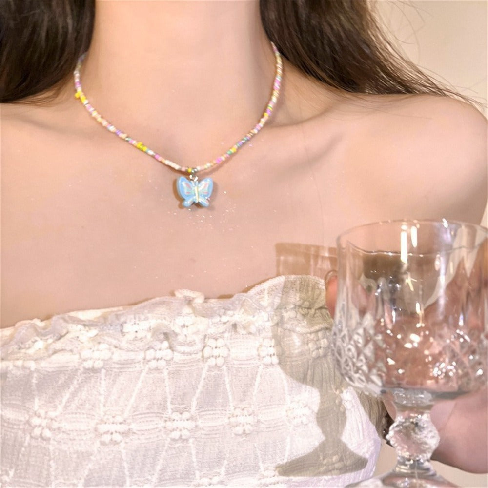 Candy Colored Dopamine Necklace Versatile For Women