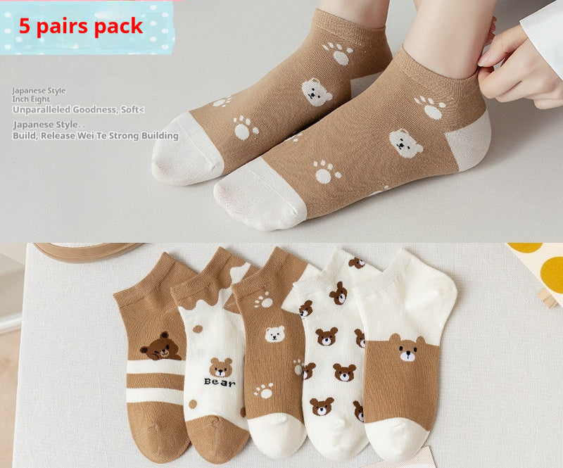 Preppy-style Thin Cute Womens Socks