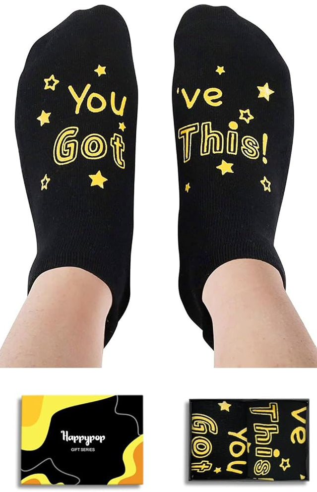 Creative Trendy Socks With Letter Jacquard Patterns On The Sole