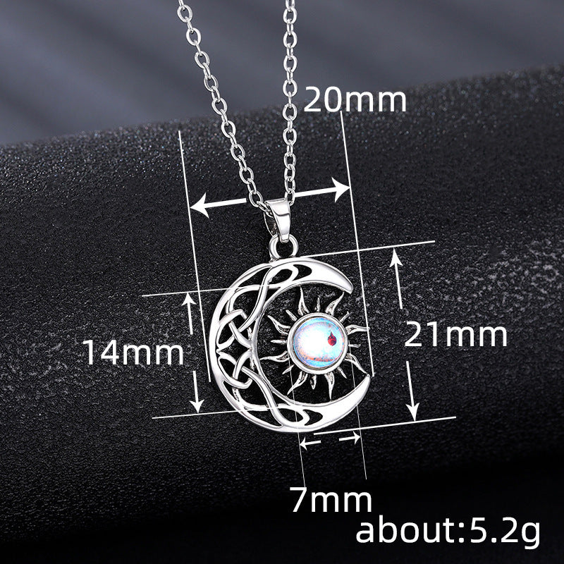 Sun Moon Pendant Neck Accessories Imitation Moonlight Clavicle Chain Men And Women Same Style