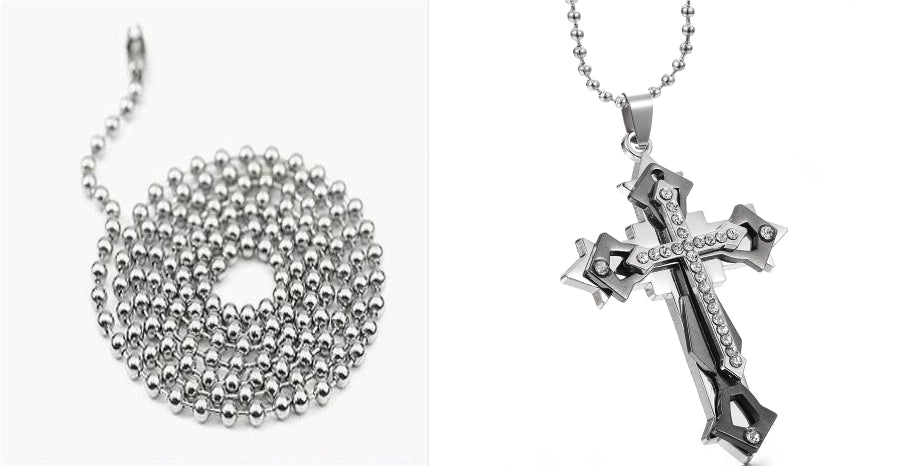 Korean men Cross Necklace titanium multi Diamond Pendant Bible Metrosexual Taobao accessories wholesale explosion