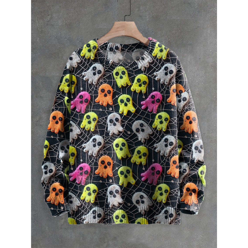 Mens 3D Crew Neck Sweatshirt With Bold Needle Digital Print