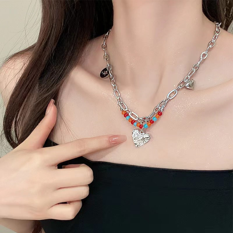 Candy Colored Dopamine Necklace Versatile For Women