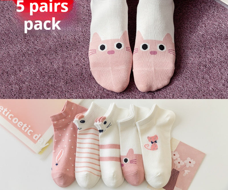 Preppy-style Thin Cute Womens Socks