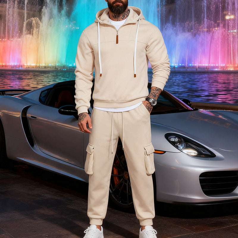 Mens Sports Hoodie And Sweatpants Set