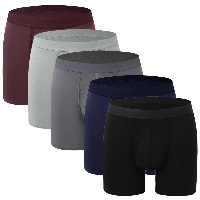 Extended Men's Underwear Bamboo Fiber Sports Breathable Mid Waist