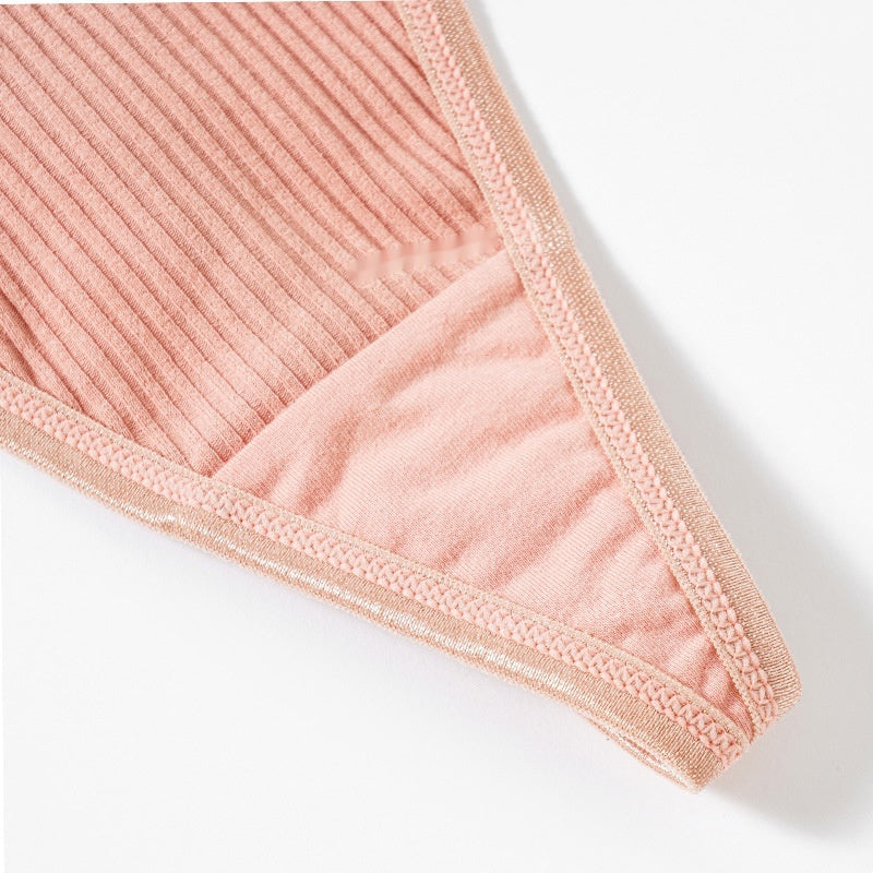 Womens Sport Yoga Cotton Underwear Striped Seamless