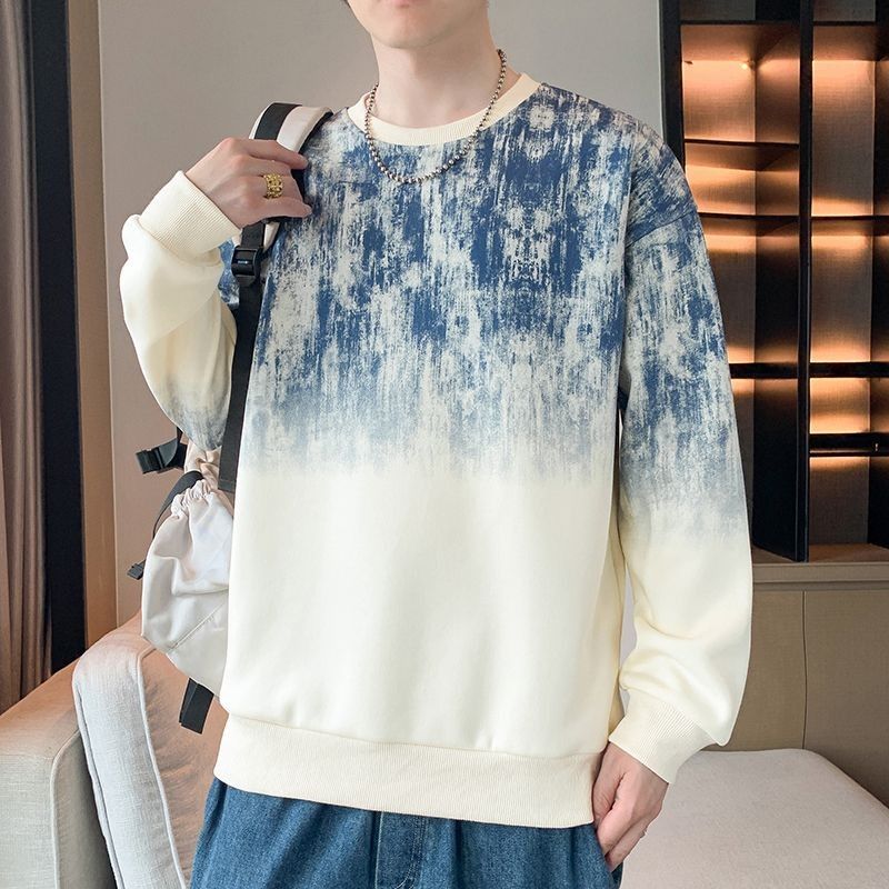 New Tie Dye Crew Neck Hoodie For Men